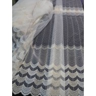 Тюль микросетка с вышивкой (6132-GOLD)